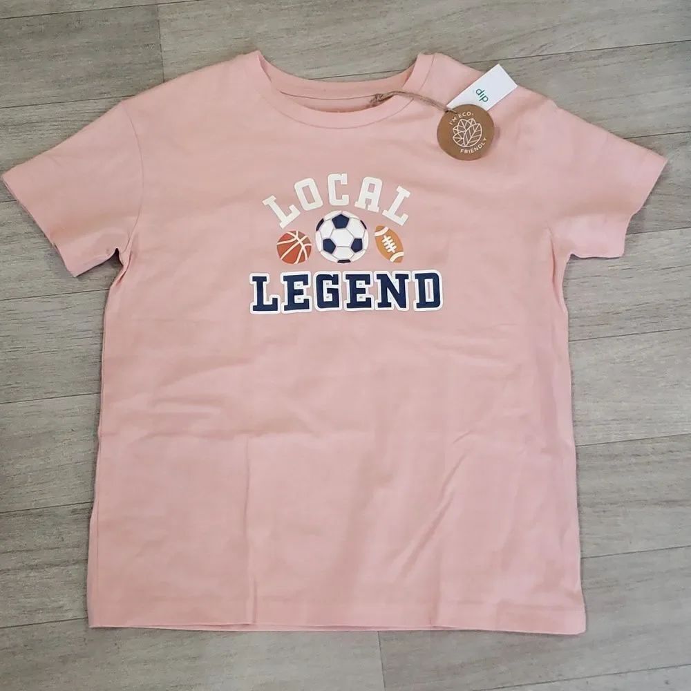 NWT "LOCAL LEGEND" Basketball Soccer Football Unisex T-Shirt Sz M (8-10)